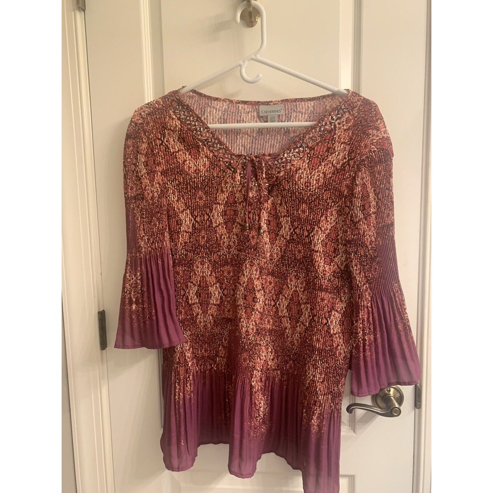 Catherine’s‎ 3X WP Petite Beaded Yoke. Glitzy. Bolo. Artsy. Cottage Core
